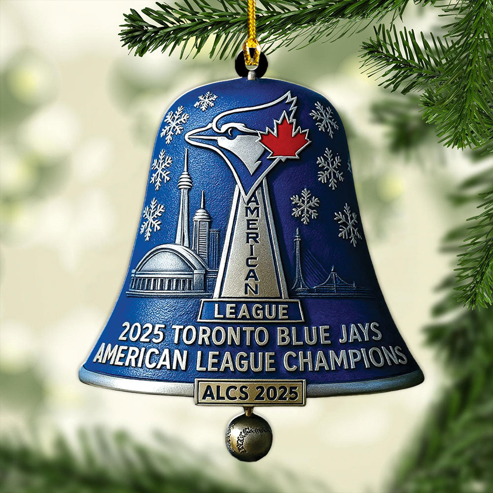 Toronto Blue Jays 2025 American League Champions Custom Shape 2-sided Acrylic Ornament – MAITM13676