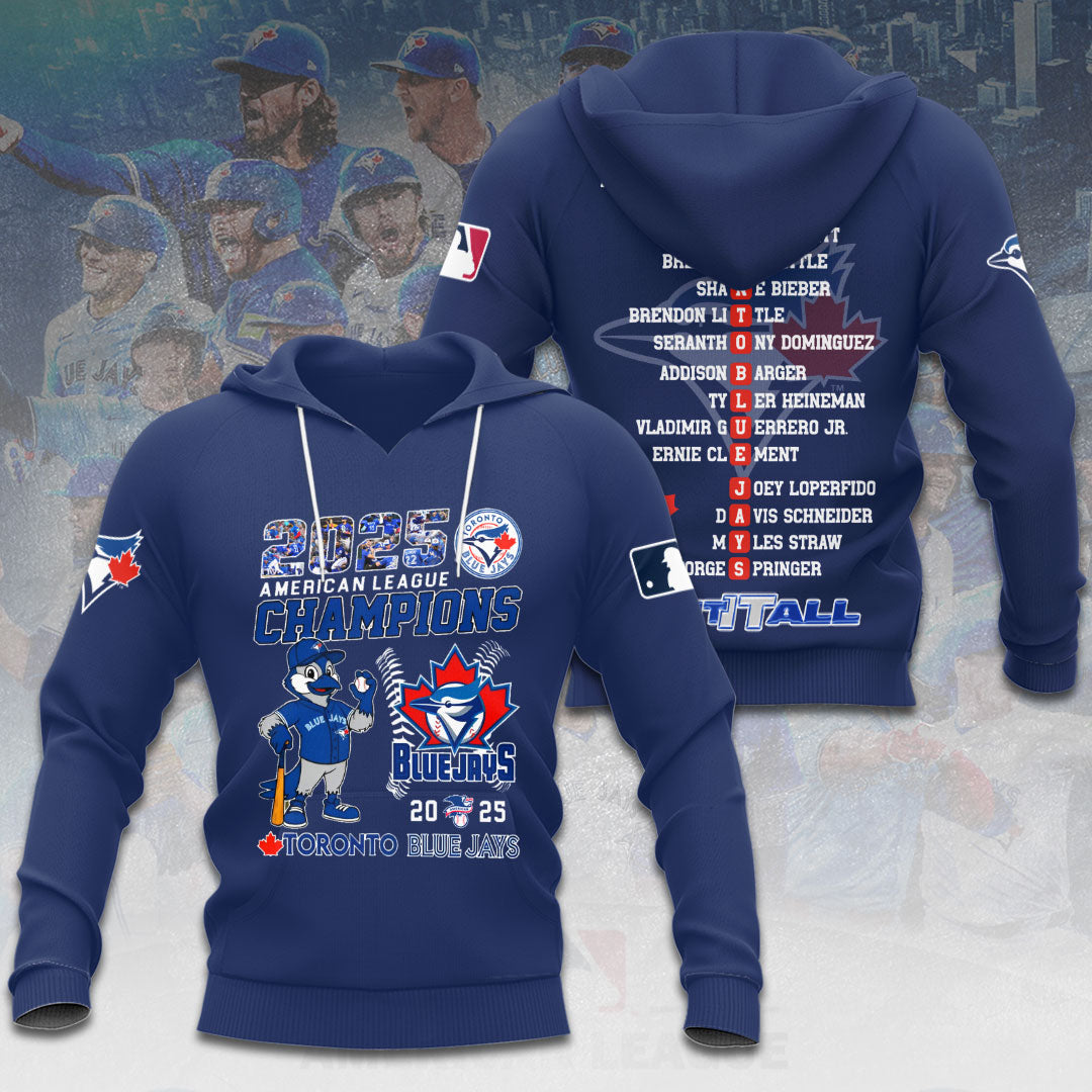 Toronto Blue Jays 2025 American League Champions 3D Apparel – HOATT14185
