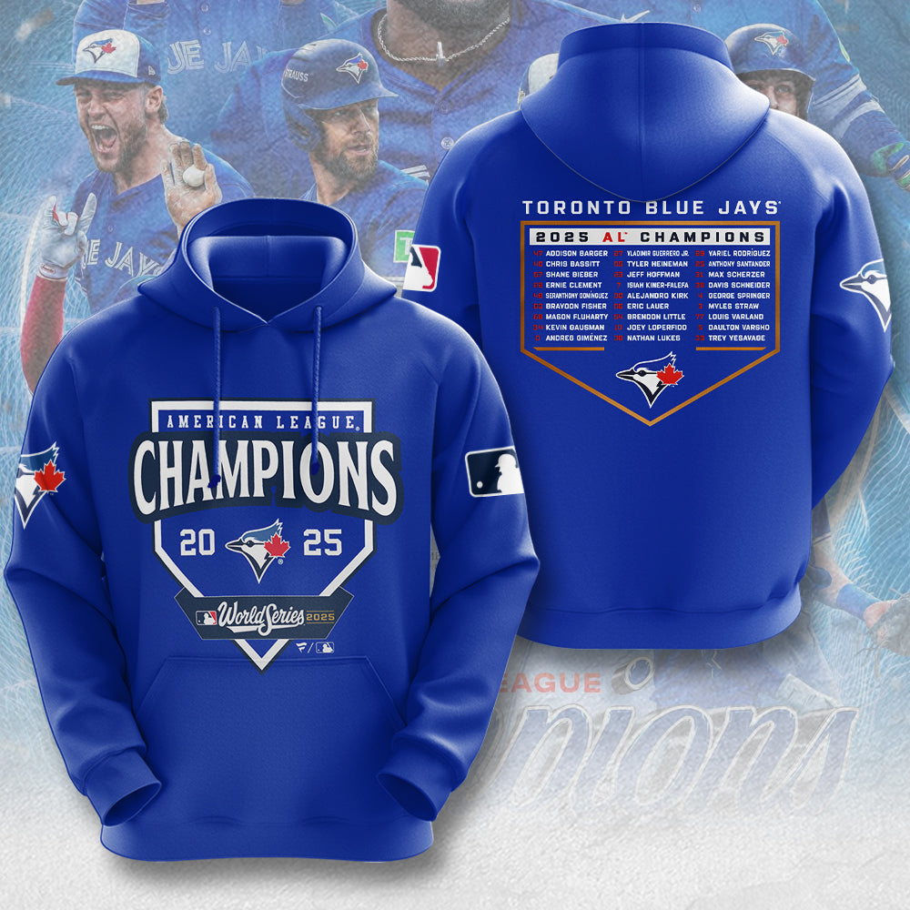 Toronto Blue Jays 2025 American League Champions 3D Apparel – MAITM13600