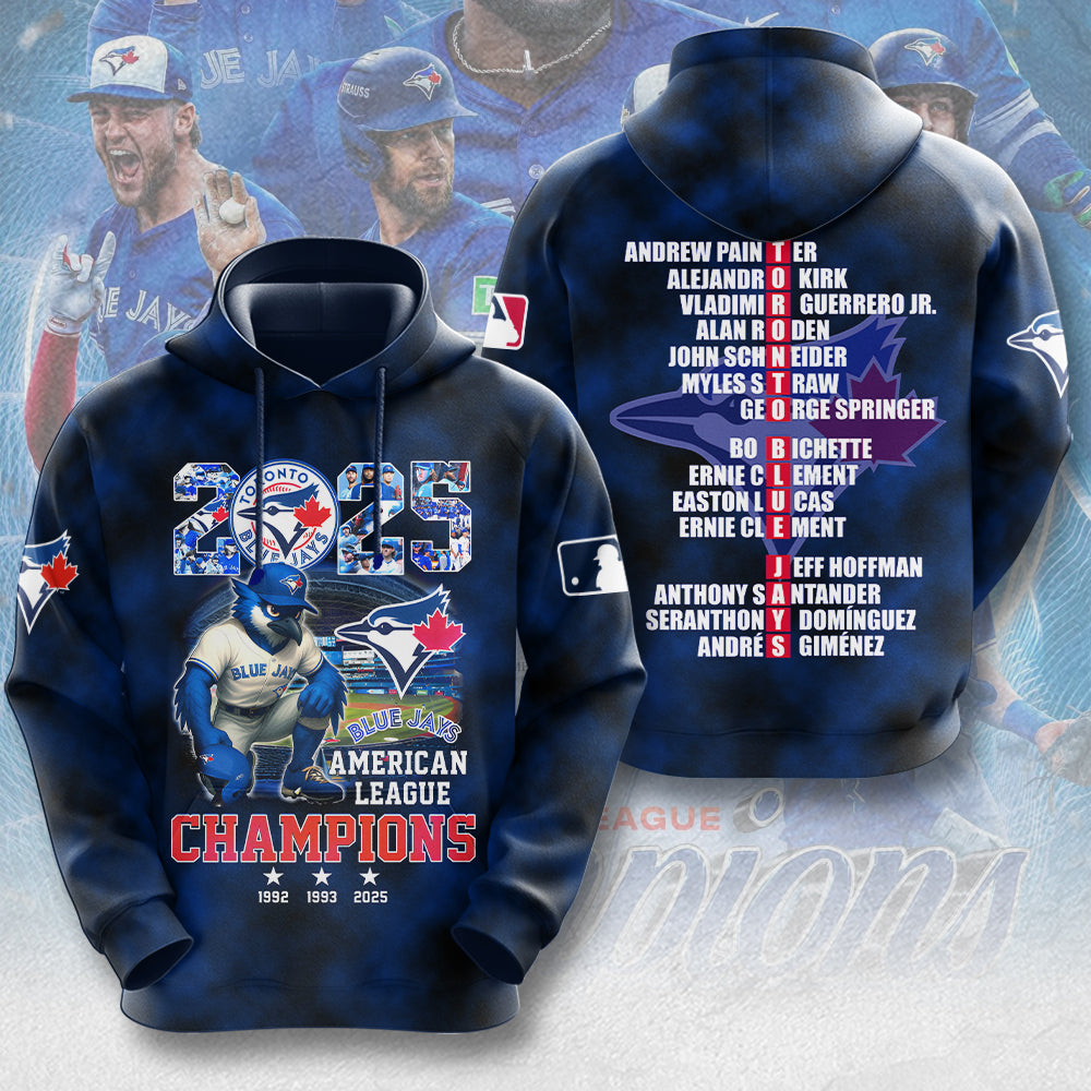 Toronto Blue Jays 2025 American League Champions 3D Apparel – MAITM13617