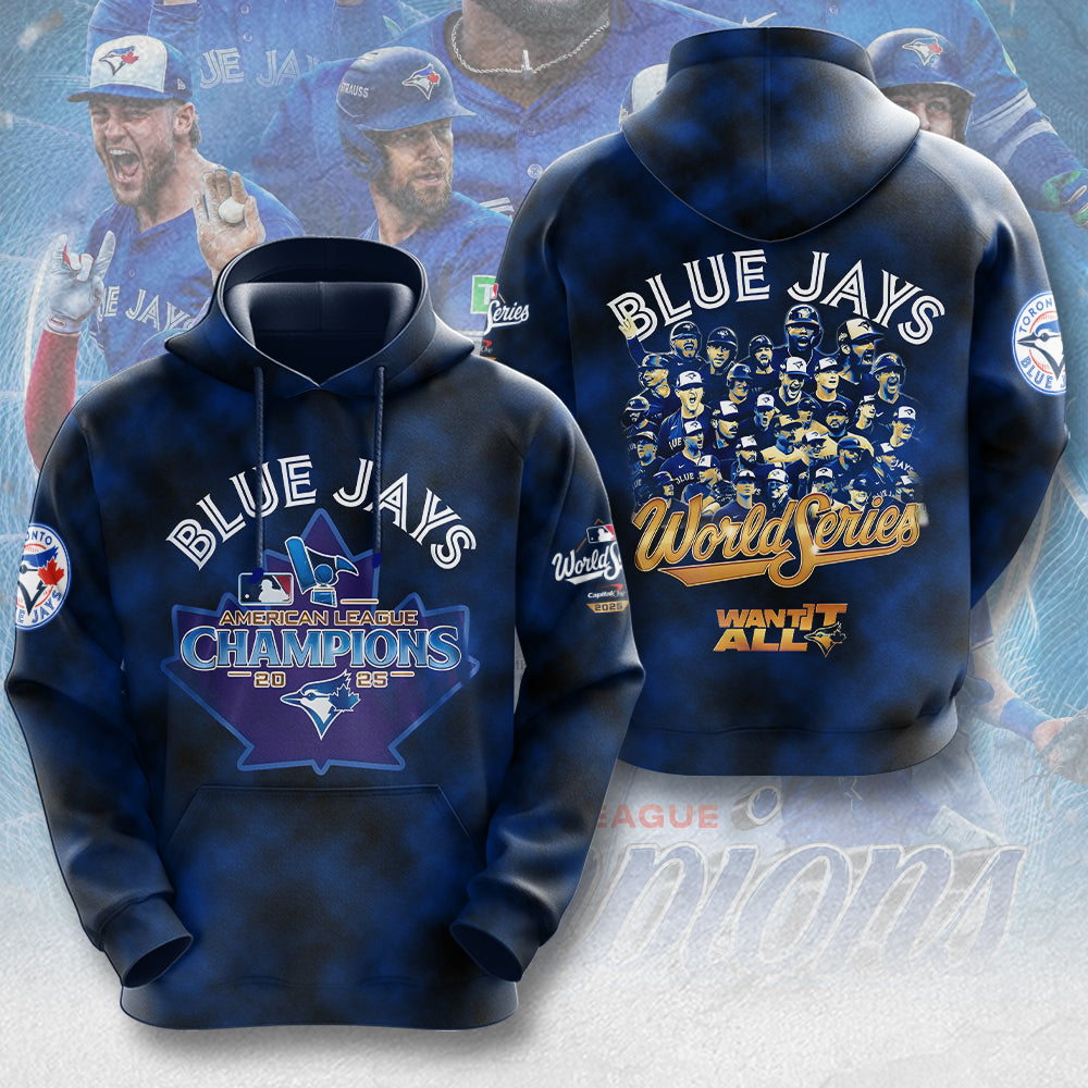 Toronto Blue Jays 2025 American League Champions 3D Apparel – MAITM13709
