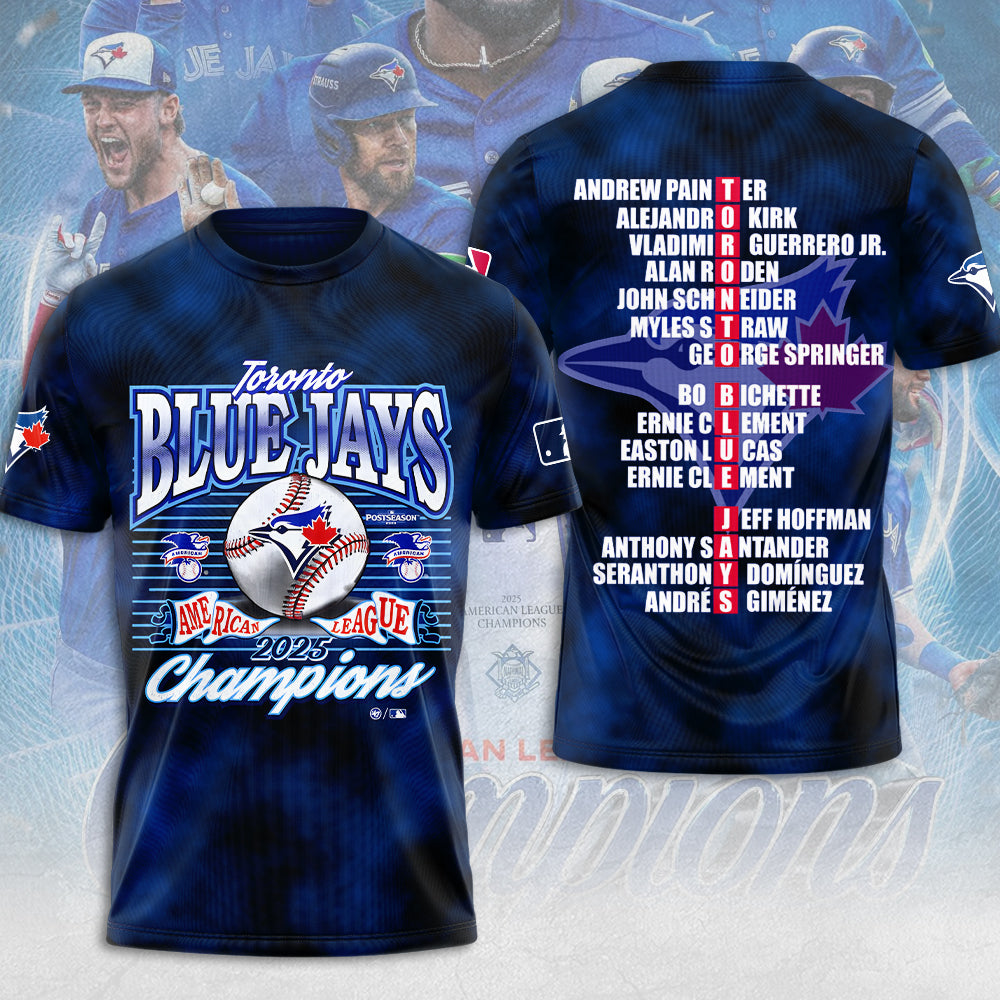 Toronto Blue Jays 2025 American League Champions 3D Apparel – MAITM13624