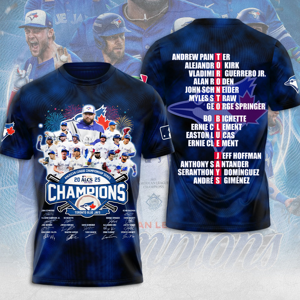 Toronto Blue Jays 2025 American League Champions 3D Apparel – MAITM13710