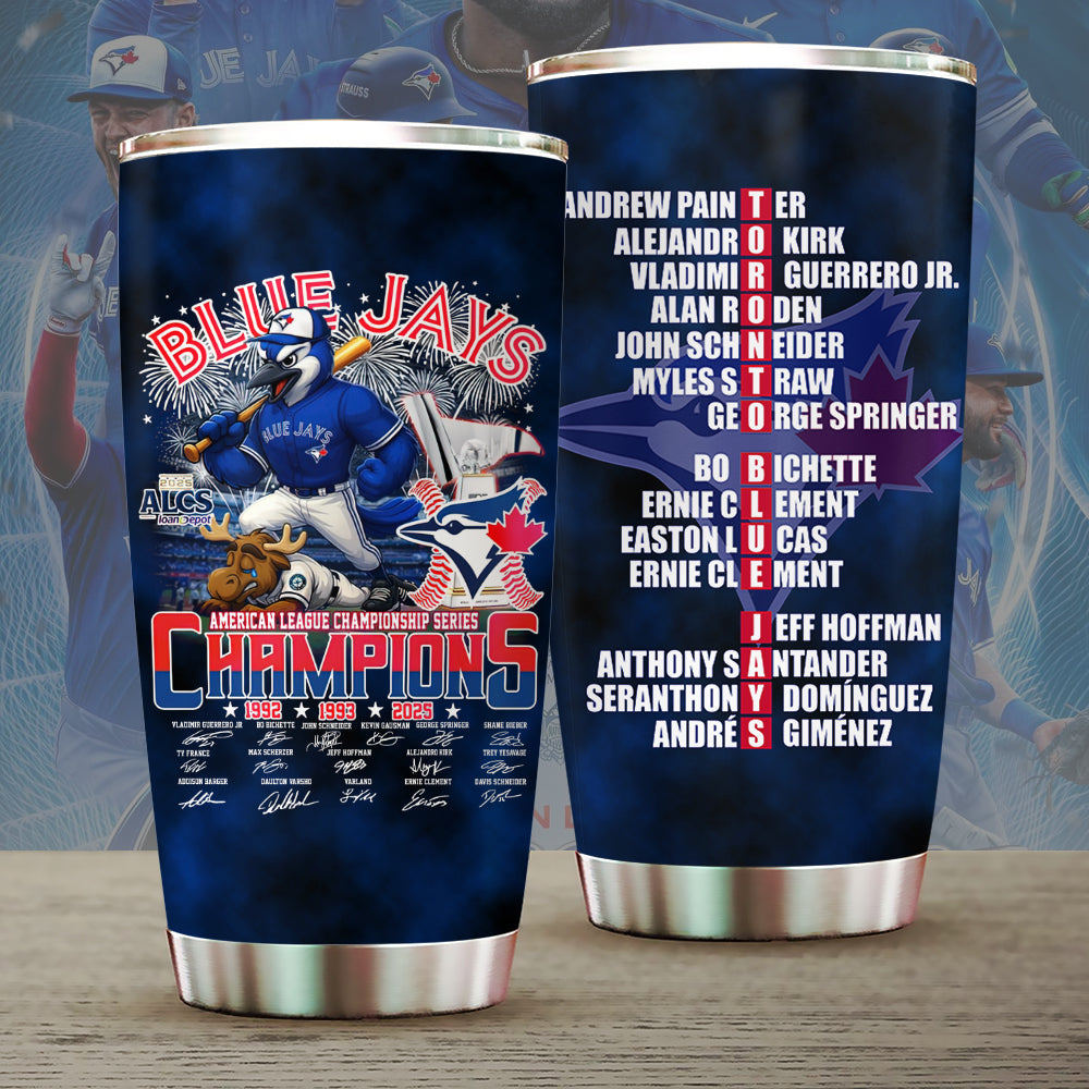 Toronto Blue Jays 2025 American League Champions Tumbler Cup – MAITM13697