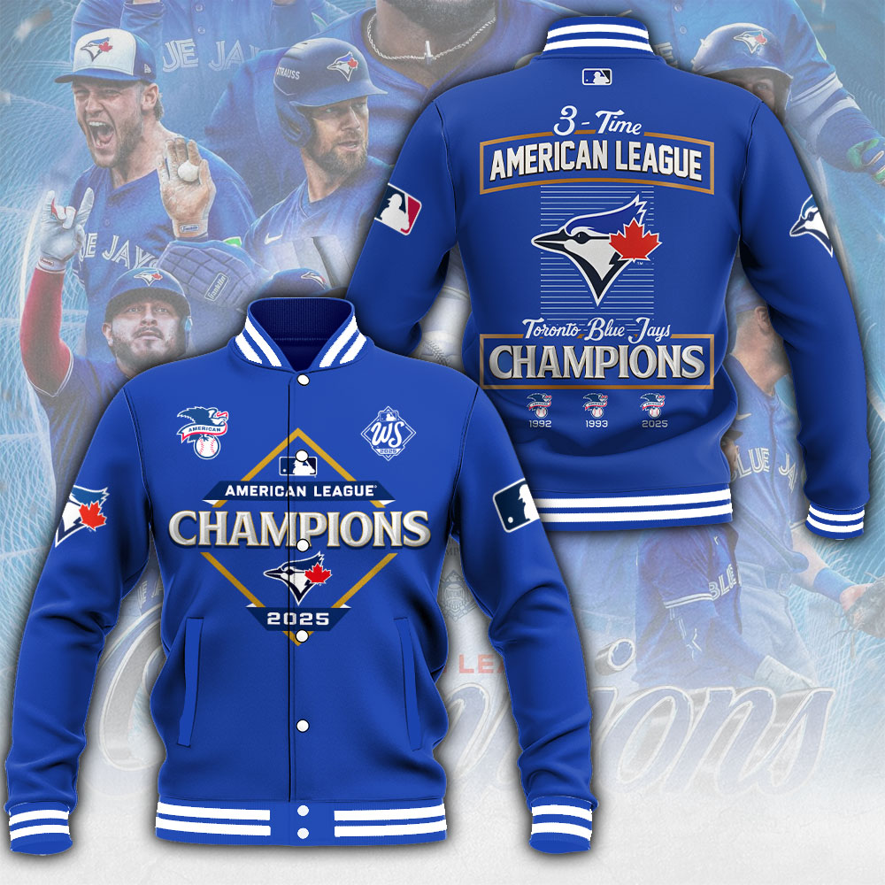 Toronto Blue Jays 2025 American League Champions Varsity Jacket – MAITM13664