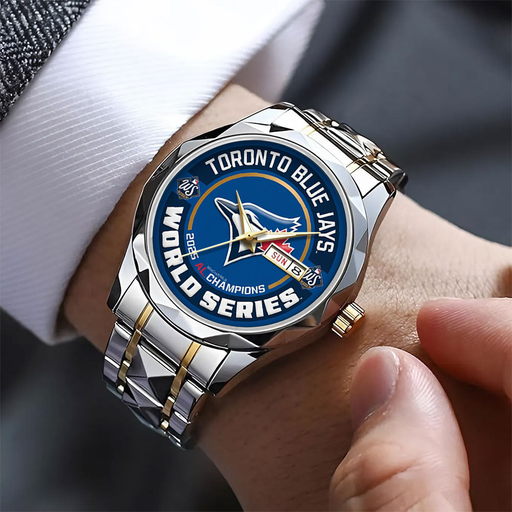 Toronto Blue Jays 2025 American League Champions Alloy Luxury Quartz Watch – TANTN17651