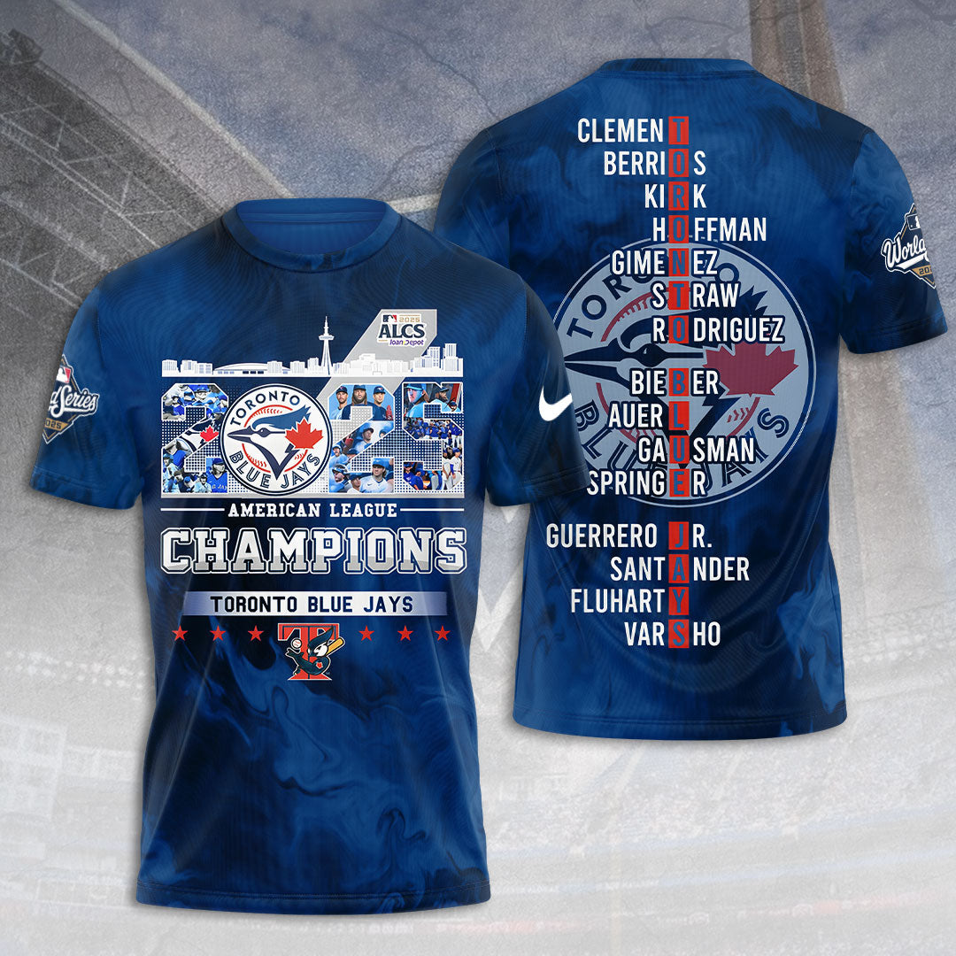 Toronto Blue Jays 2025 American League Champions 3D Apparel – TANTN18265