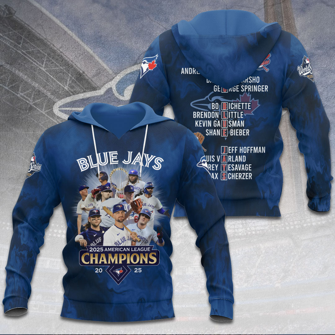 Toronto Blue Jays WinCraft 2025 American League Champions 3D Apparel – TANTN18583