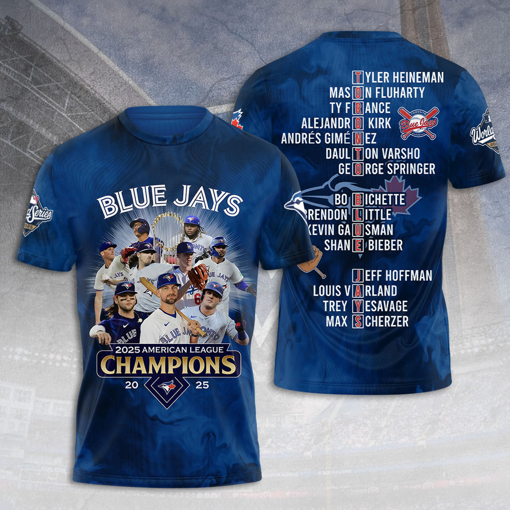 Toronto Blue Jays WinCraft 2025 American League Champions 3D Apparel – TANTN18583