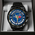 Toronto Blue Jays 2025 American League Champions Black Stainless Steel Watch – TANTN17652