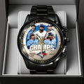 Toronto Blue Jays 2025 American League Champions Black Stainless Steel Watch – TANTN17712