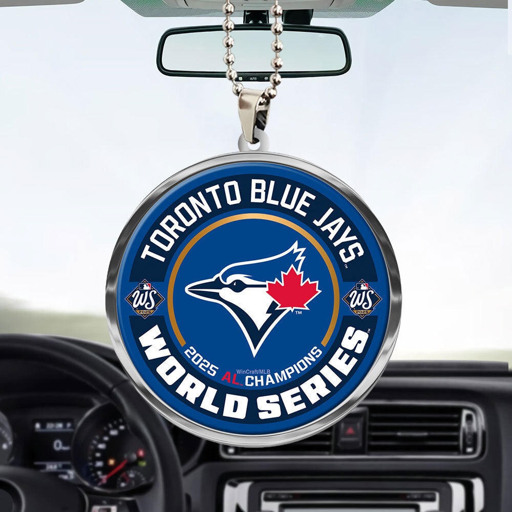 Toronto Blue Jays 2025 American League Champions Custom shape 2-sided Acrylic Car Ornament – TANTN17660