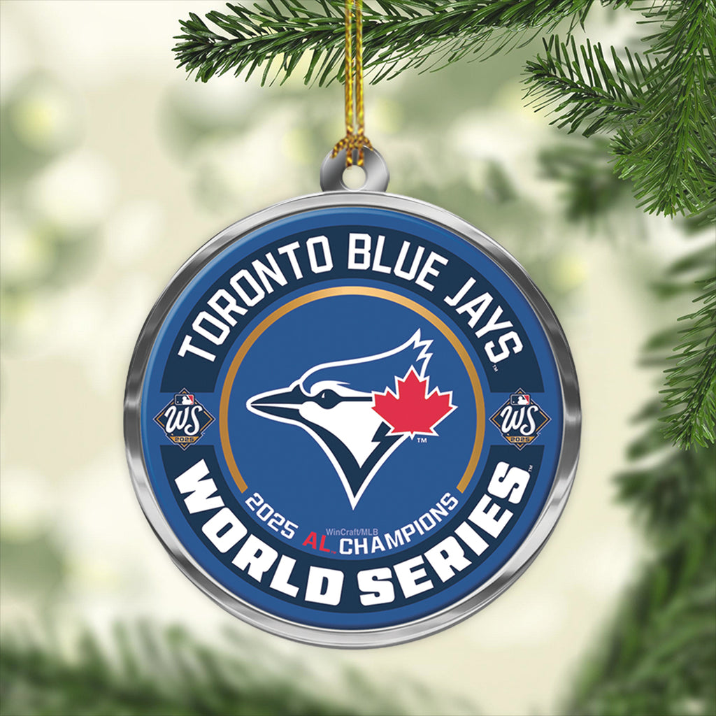 Toronto Blue Jays 2025 American League Champions Custom Shape 2-sided Acrylic Ornament – TANTN17662
