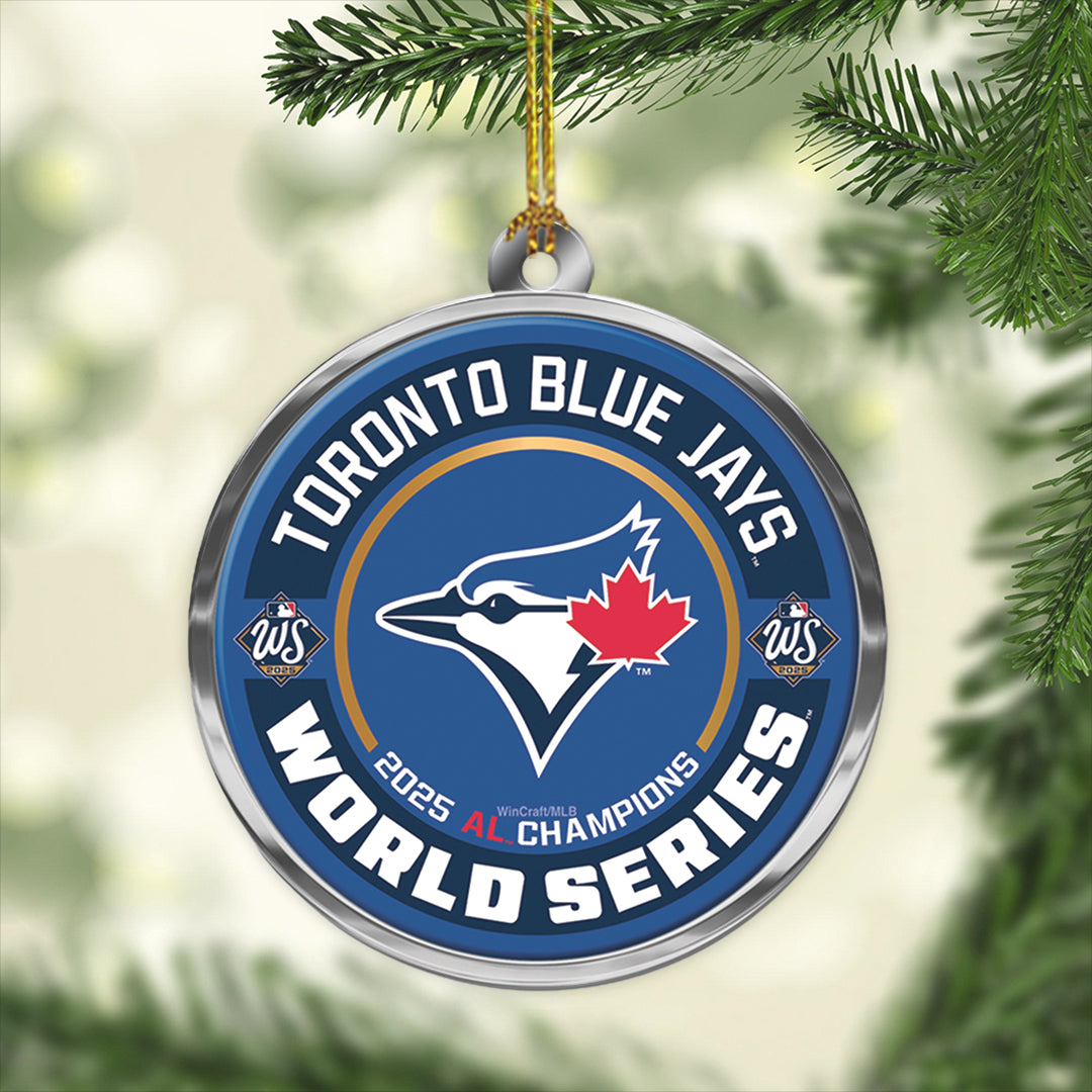 Toronto Blue Jays 2025 American League Champions Custom Shape 2-sided Acrylic Ornament – TANTN17662