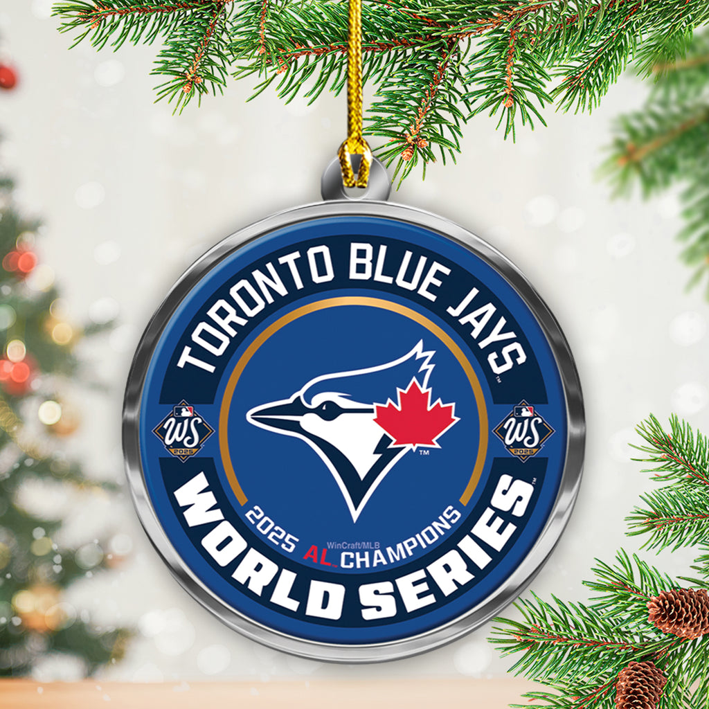 Toronto Blue Jays 2025 American League Champions Custom Shape 2-sided Acrylic Ornament – TANTN17662