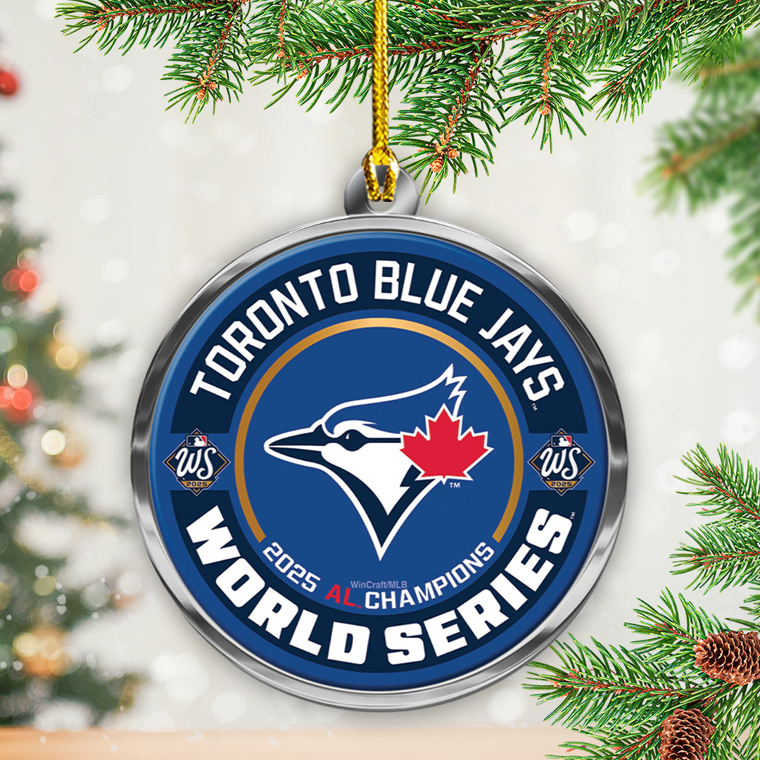 Toronto Blue Jays 2025 American League Champions Custom Shape 2-sided Acrylic Ornament – TANTN17662