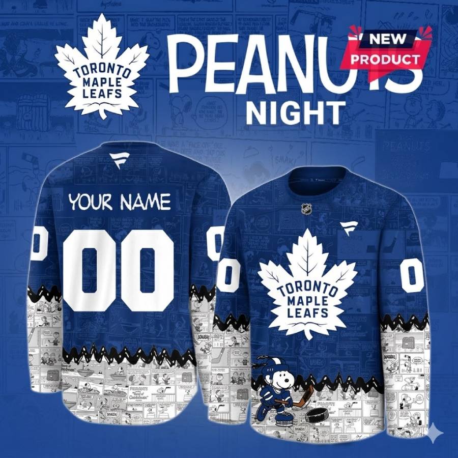 Toronto Maple Leafs Custom Peanuts Snoopy Hockey Jersey
