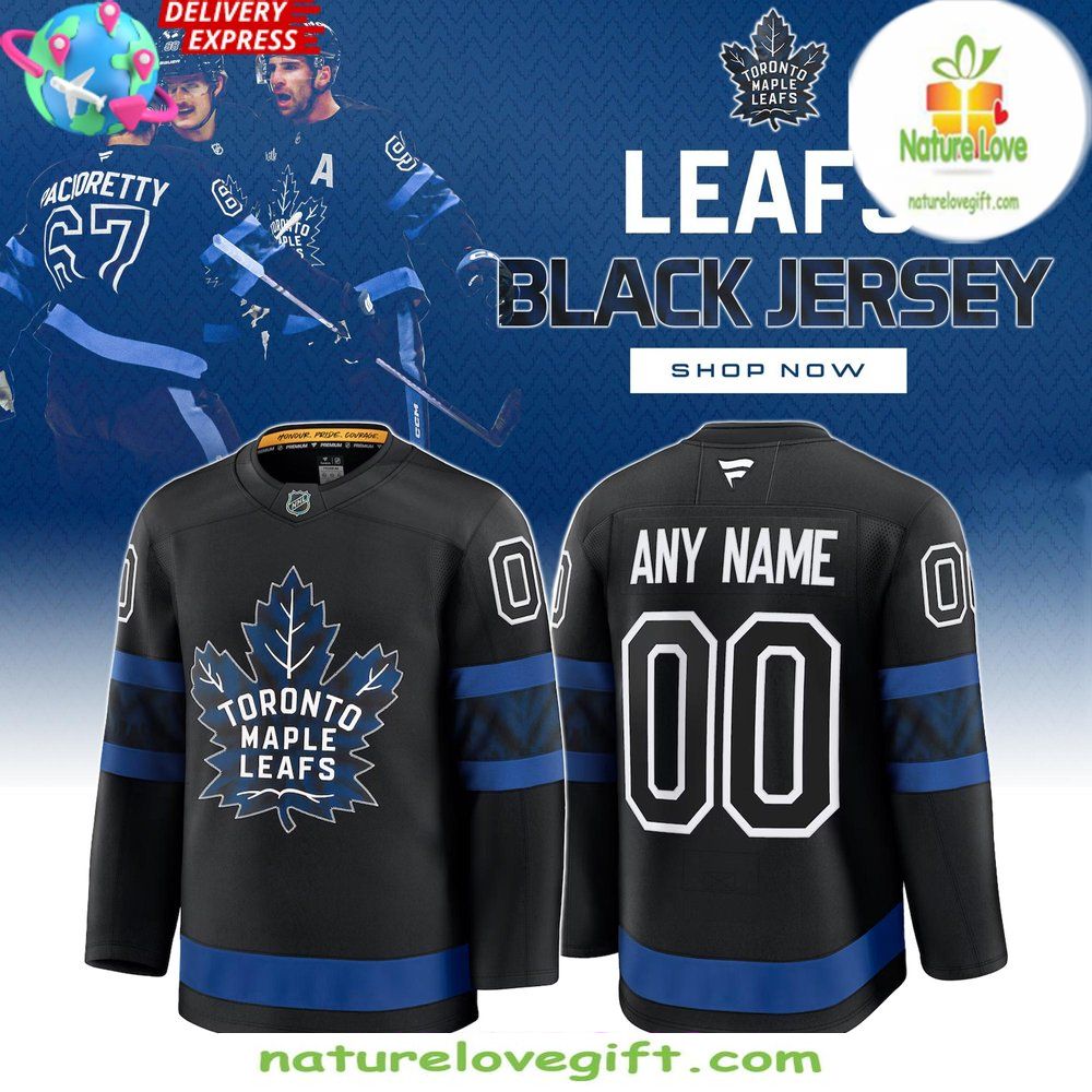 Toronto Maple Leafs Drew House Black Jersey NHL Hockey