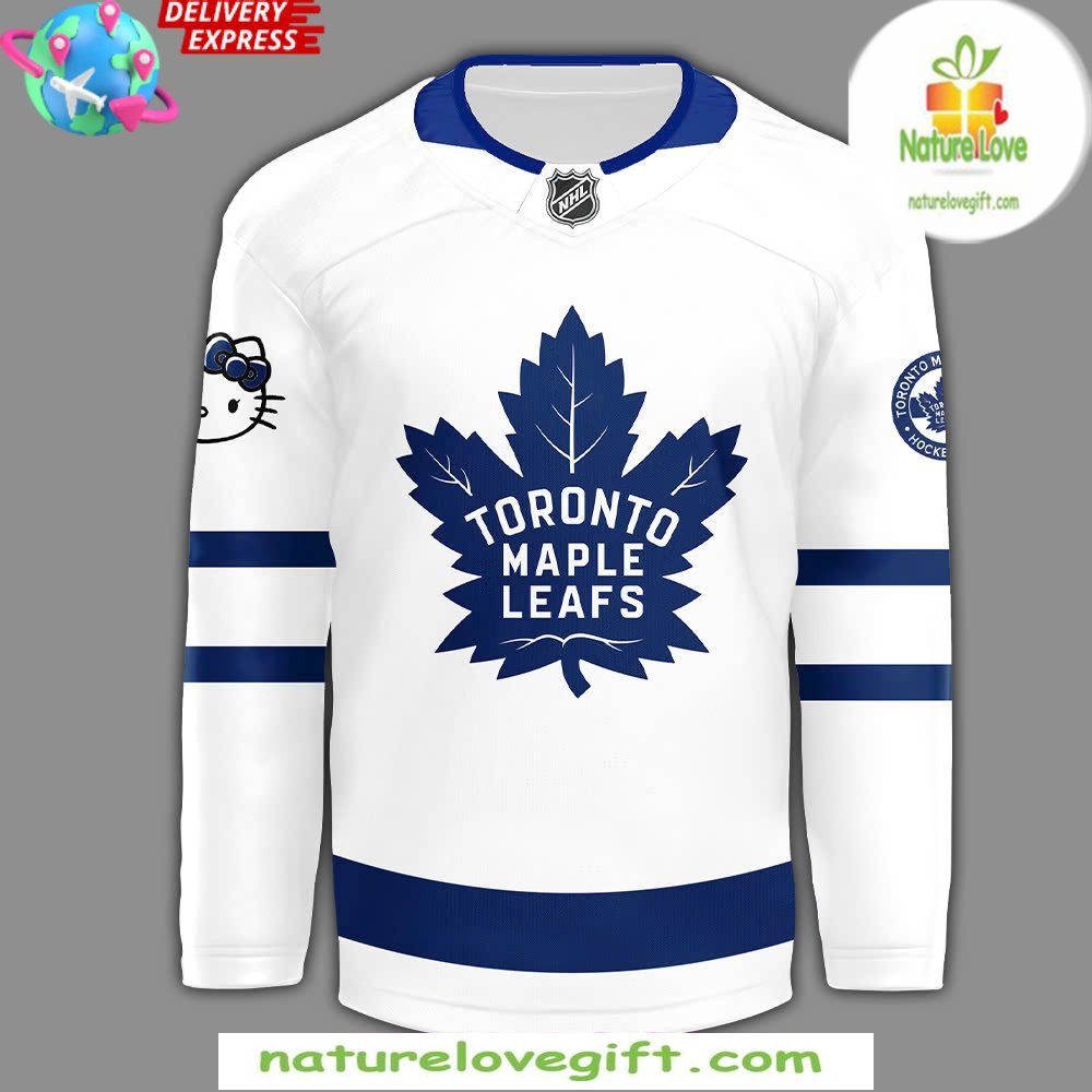 Toronto Maple Leafs Hello Kitty 50th Anniversary White Hockey Jersey
