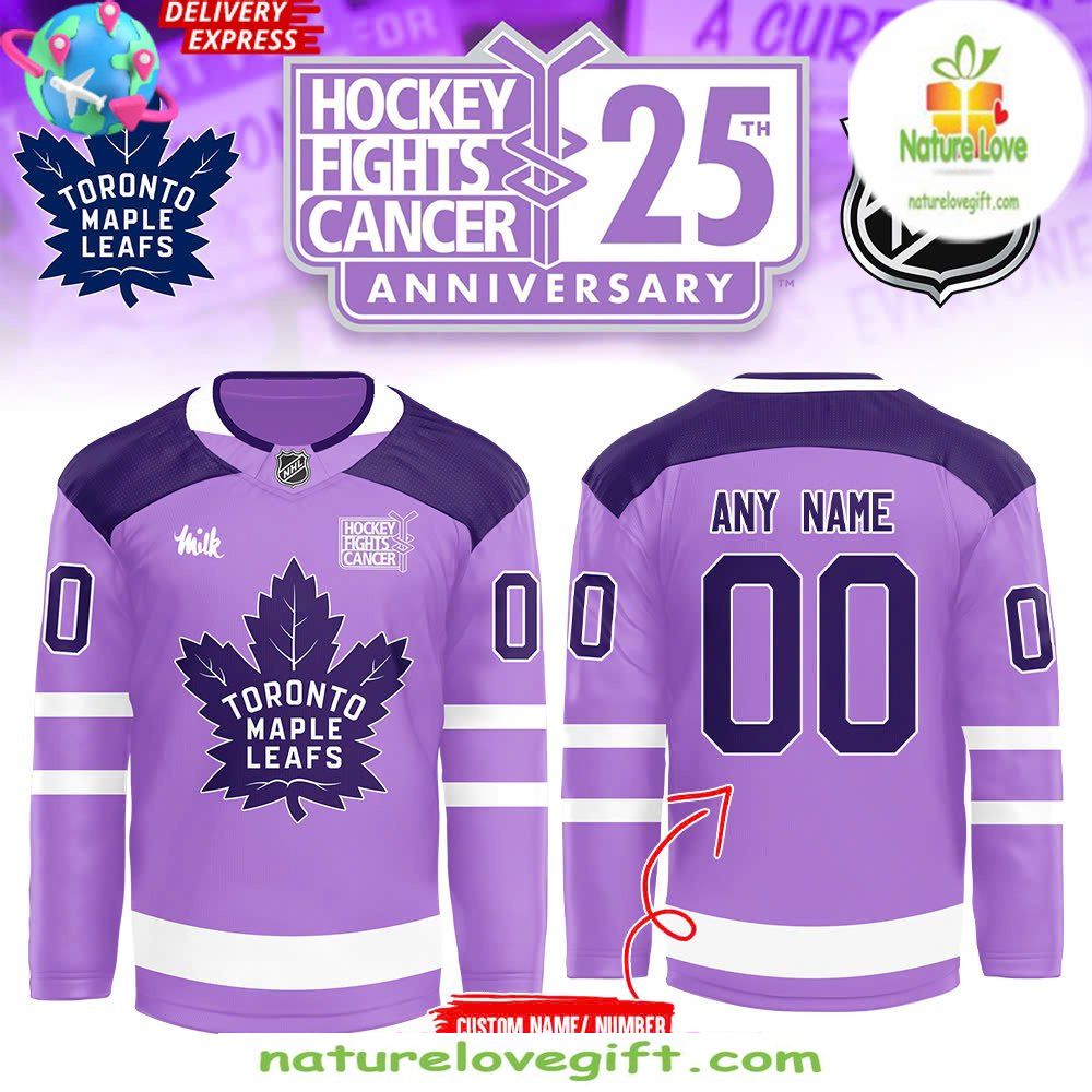 Toronto Maple Leafs 2026 Hockey Fights Cancer Purple Jersey