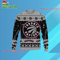 Toronto Raptors Snowflake Pattern Ugly Christmas Sweater