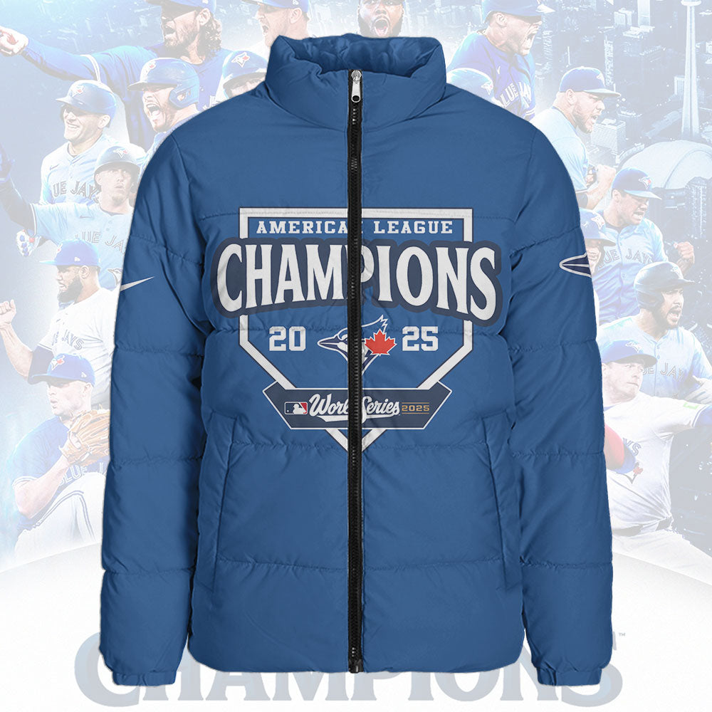 Personalized Toronto Blue Jays 3D Stand Collar Puffer Jacket – GNENEW734