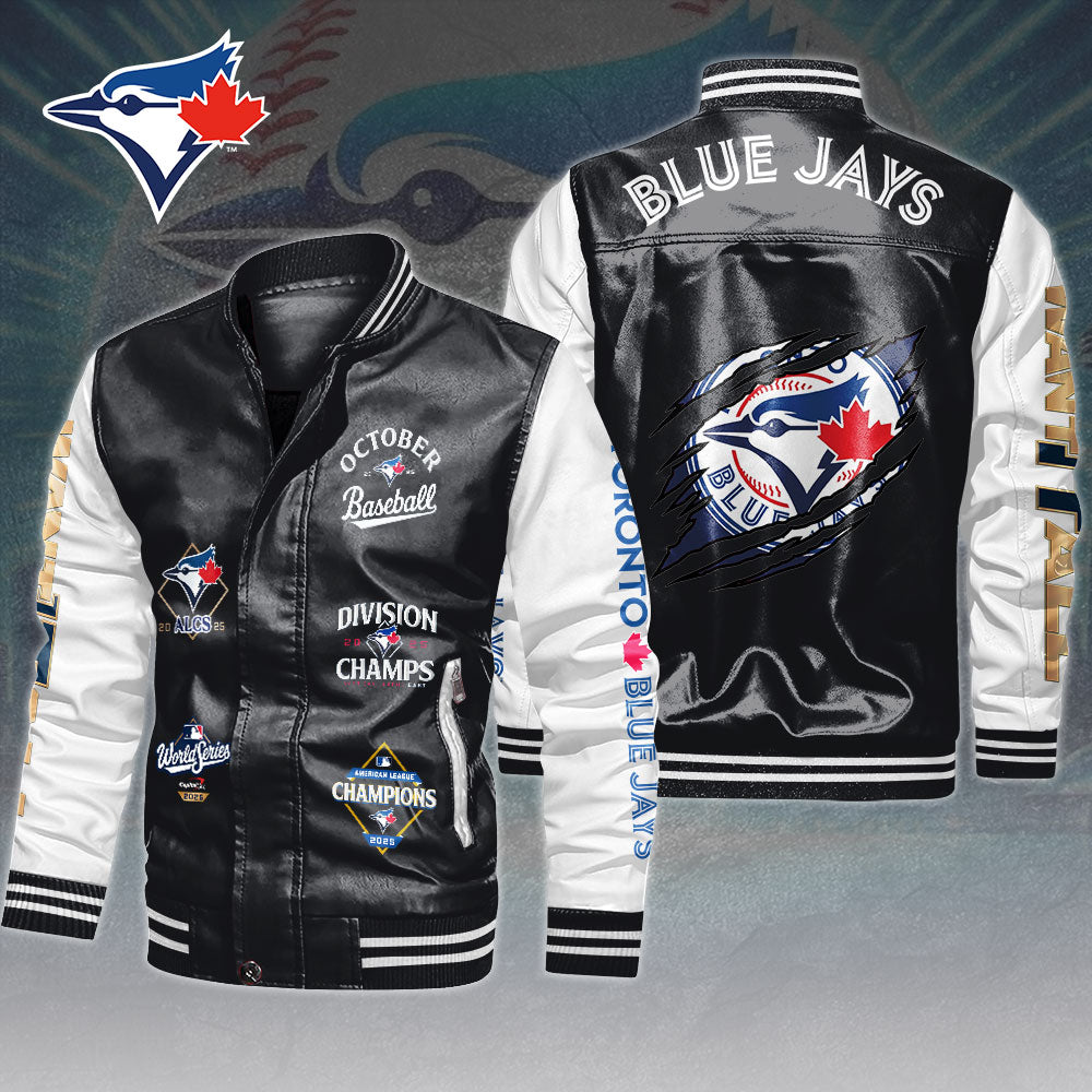 Toronto Blue Jays Leather Bomber Jacket – TMTHU1921