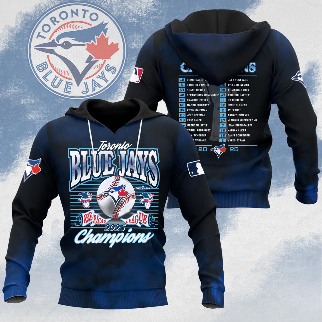 Toronto Blue Jays 2025 American League Champions 3D Apparel – HOATT14547
