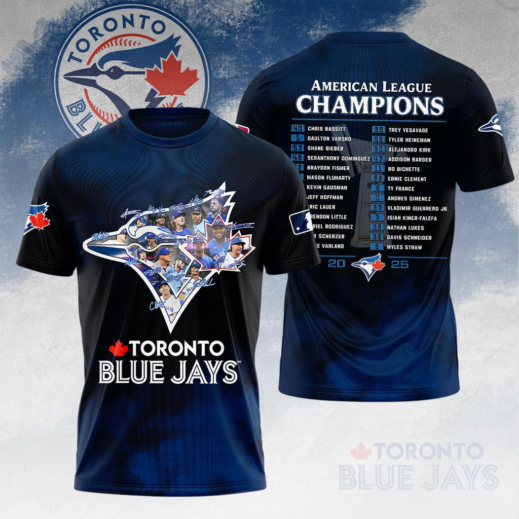 Toronto Blue Jays 2025 American League Champions 3D Apparel – HOATT14563