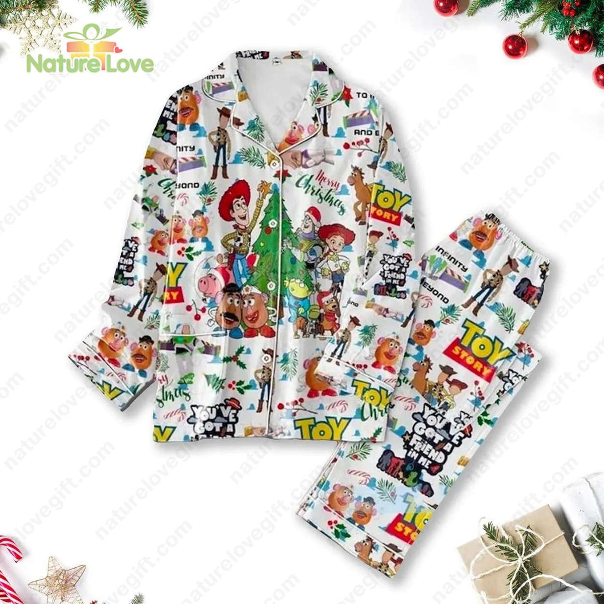 Toy Story Xmas Pajamas Set Christmas Gift for Fans