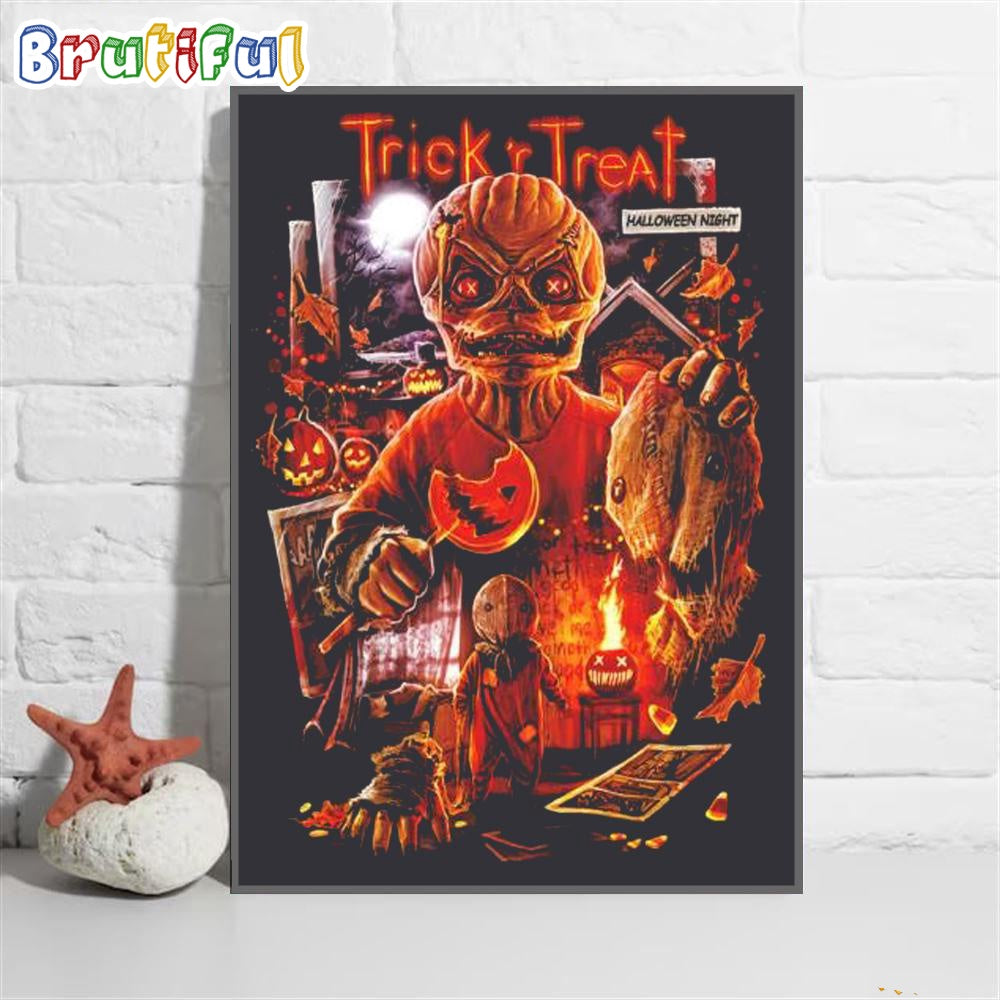 Trick’r Treat Halloween Night Wall Art Poster Canvas