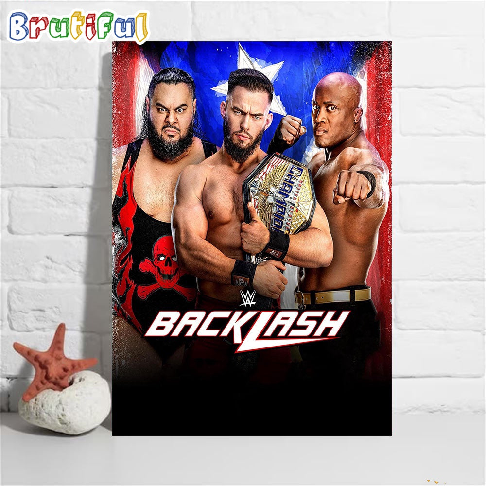 Triple Threat Match At WWE Backlash In Puerto Rico Wall Art Poster Canvas