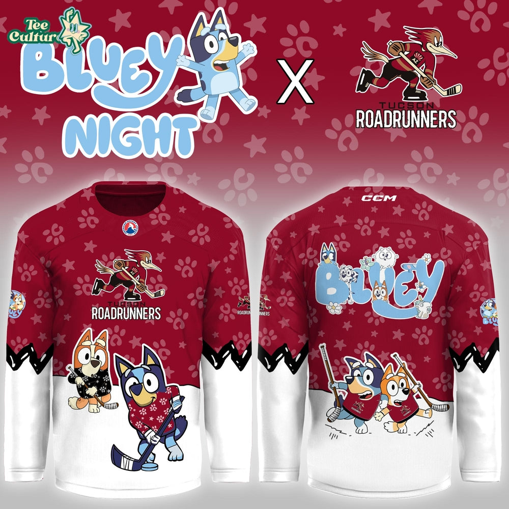 Tucson Roadrunners Bluey Night Game Limited Hockey Jersey