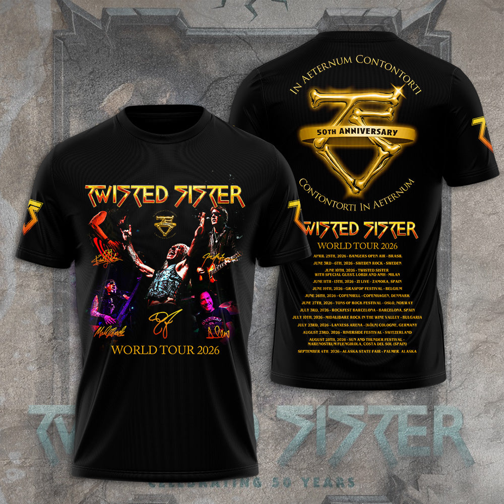Twisted Sister 50th Anniversary 3D Apparel – GNE4918
