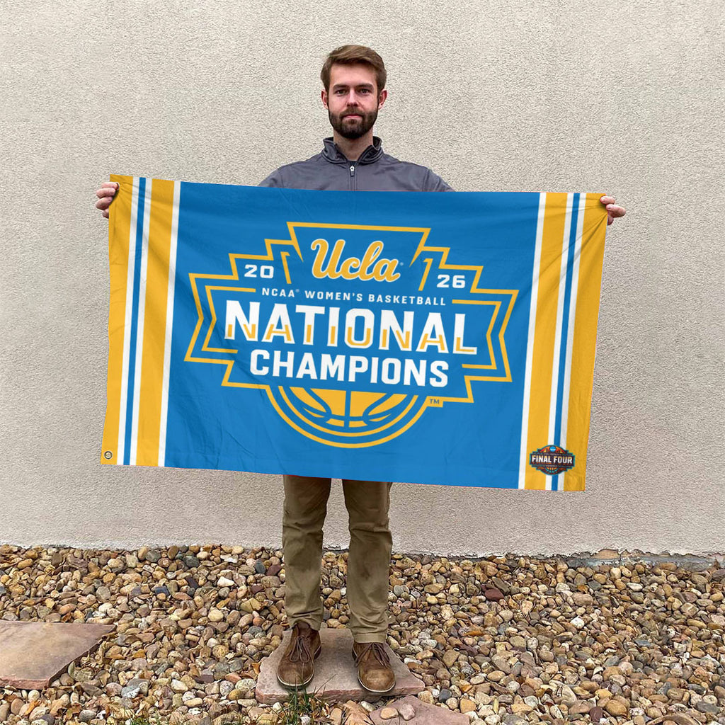 UCLA Bruins 2026 Women's Basketball National Champions 3D Double-side House Flag – TANTN22085