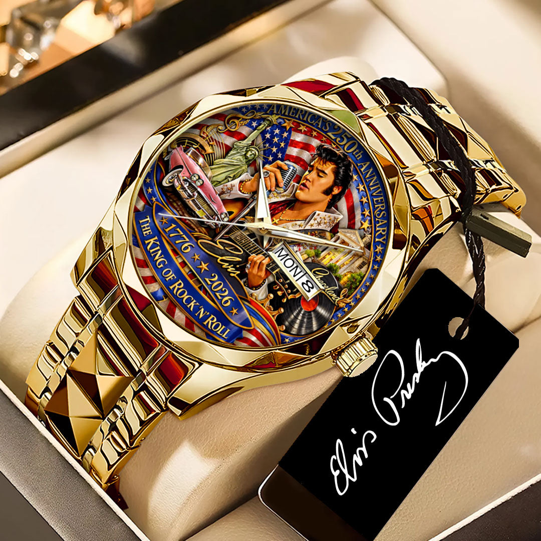America250 x Elvis Presley Alloy Luxury Quartz Watch – TANTN21742