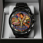 America250 x Elvis Presley Black Stainless Steel Watch – TANTN21743