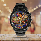 America250 x Elvis Presley Black Stainless Steel Watch – TANTN21743