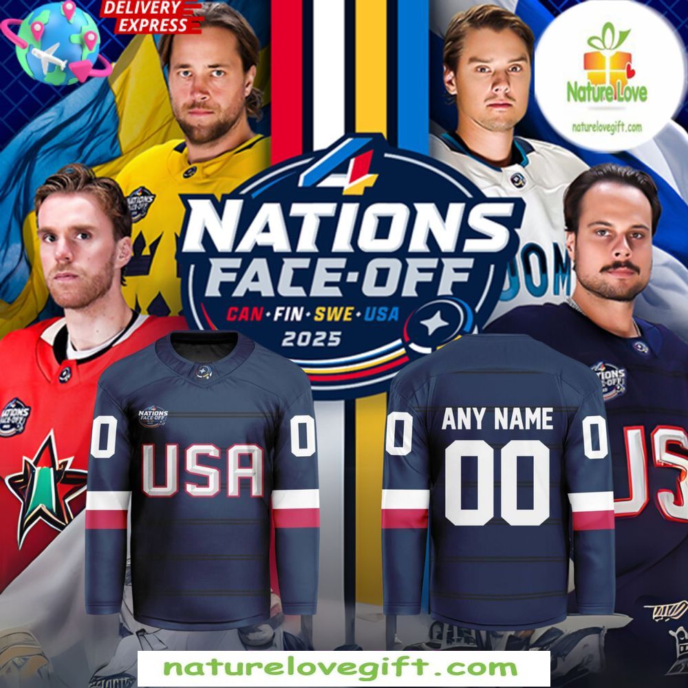 USA Hockey Jersey 2026 4 Nation Face Off Ice Hockey