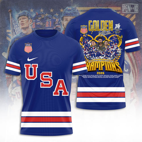 USA Men's Hockey 2026 Winter Olympics Gold Medal 3D Apparel – TANTN21179