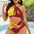 USC Trojans Women Bikini Set Sporty Bikini Sets