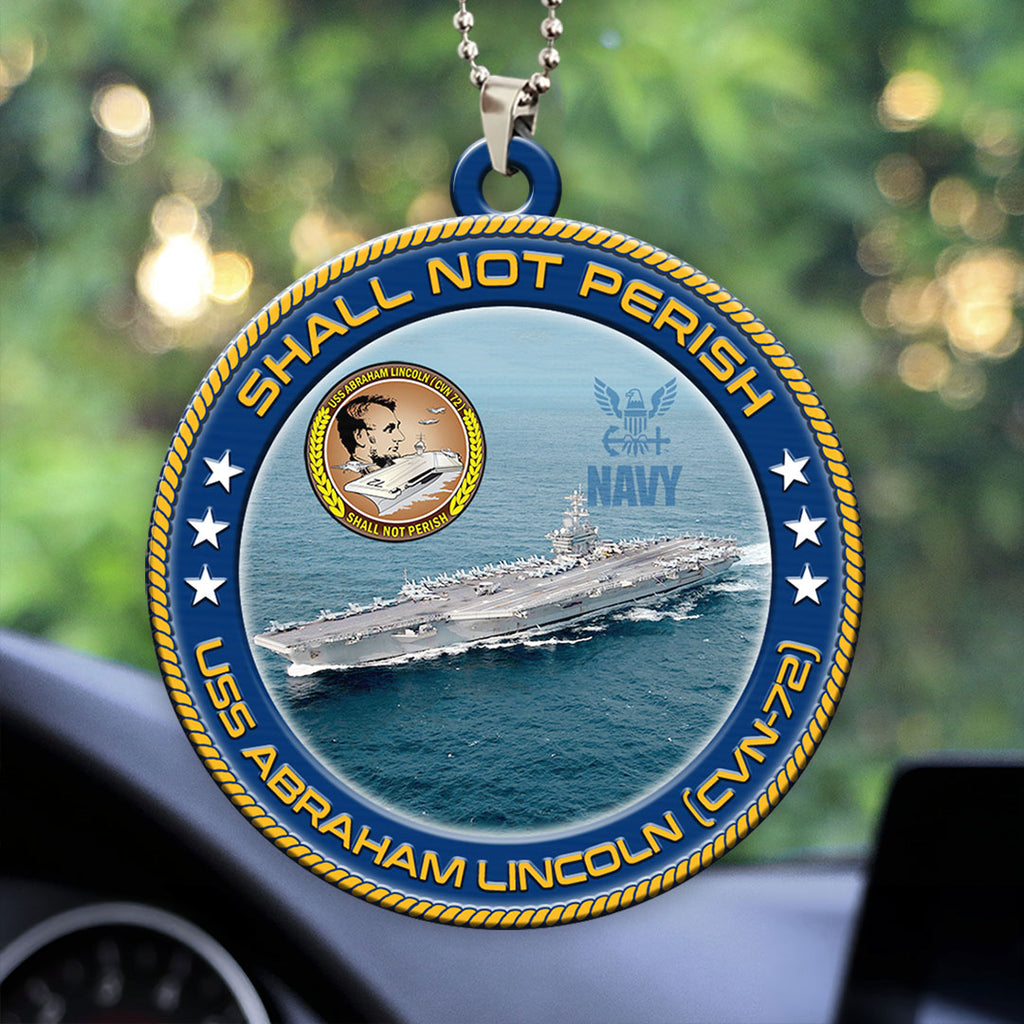 USS Abraham Lincoln (CVN-72) Custom Shape 2-sided Acrylic Car Ornament – HOATT13199