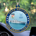 USS Essex (LHD-2) Custom Shape 2-sided Acrylic Car Ornament – HOATT13212