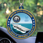 USS John F. Kennedy (CVN-79) Custom Shape 2-sided Acrylic Car Ornament – HOATT13221