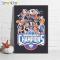 Uconn Huskies Big East 2024 Tournament Champions Wall Art Poster Canvas