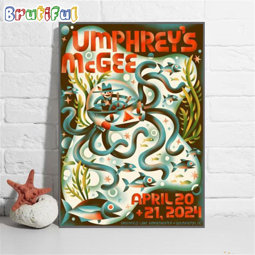 Umphrey’s Mcgee Tour In Wilmington Nc April 2024 Wall Art Poster Canvas