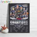 Unconn Huskies 2024 NCAA Mens’ Basketball Tournament Champions Wall Art Poster Canvas