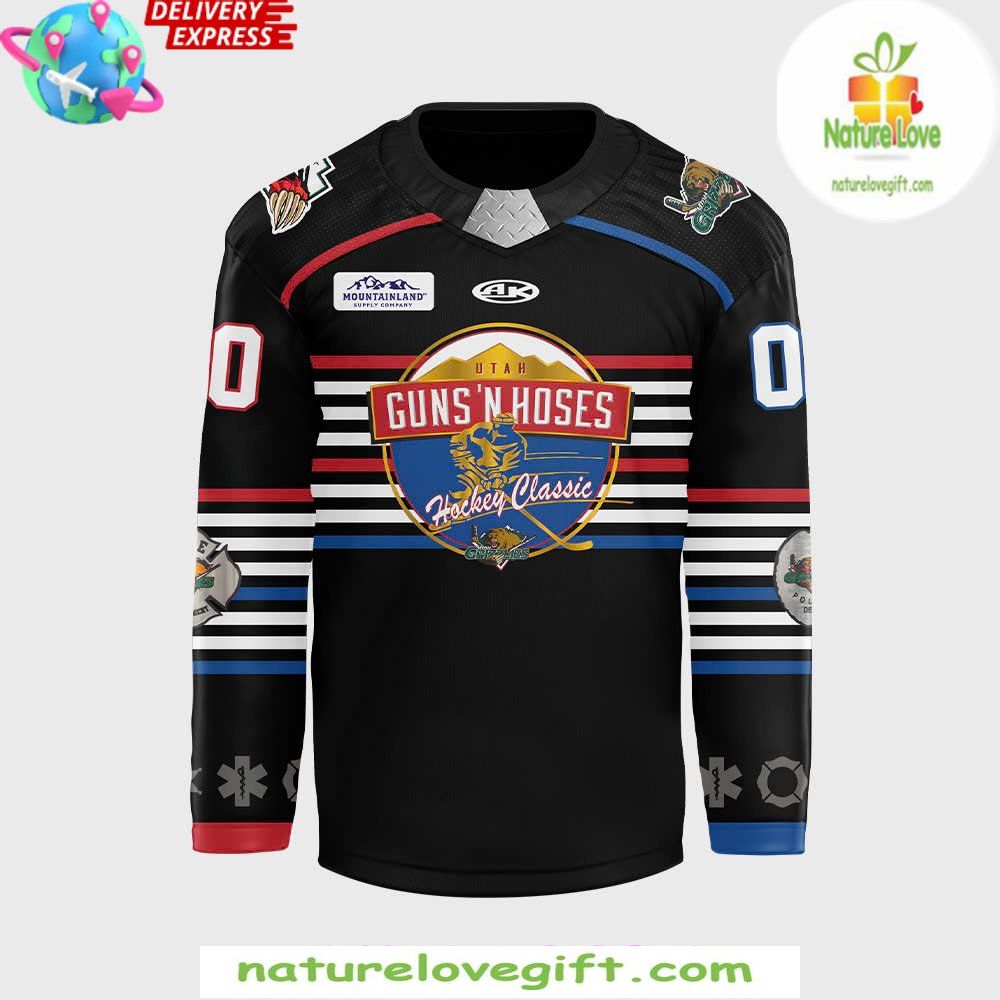 Utah Grizzlies 2026 Guns And Hoses Hockey Jersey