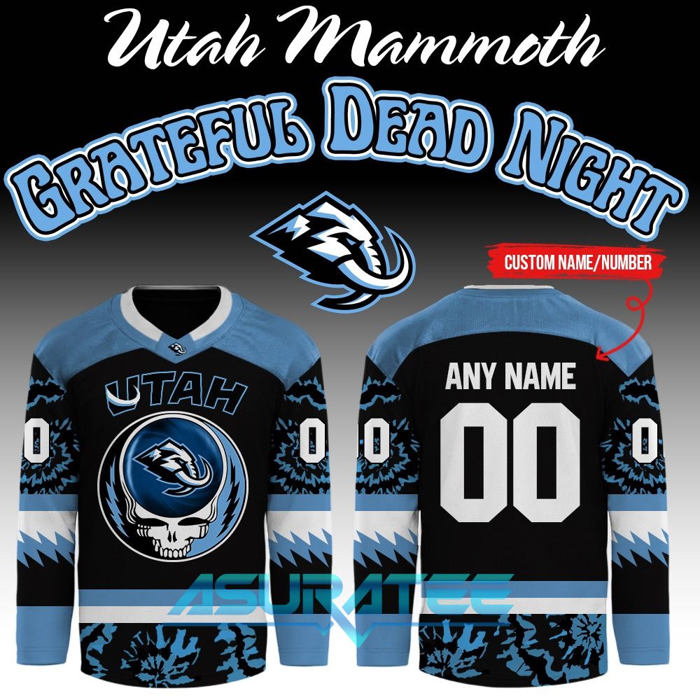 Utah Mammoth x Grateful Dead Night Collab 2026 Hockey Jersey