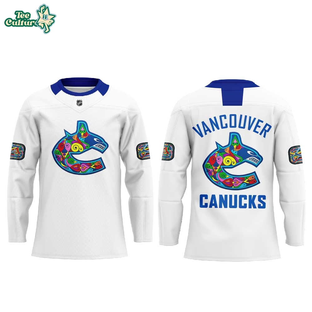 V Canucks x ROBBIE G.K. Pride Night 2026 Combo Hockey Jersey